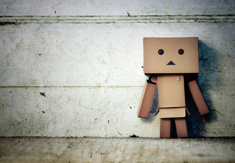 cardboard robot figure