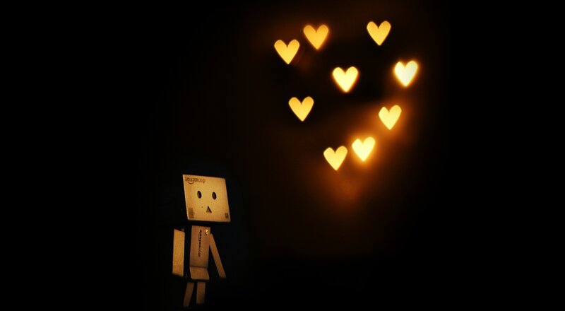 Cardboard Robot Figure — Black