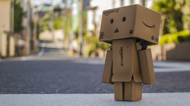 Cardboard Robot Figure — Brown, Calm, Afternoon
