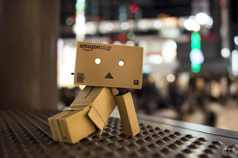 Cardboard Robot Figure — Brown, Calm, Night