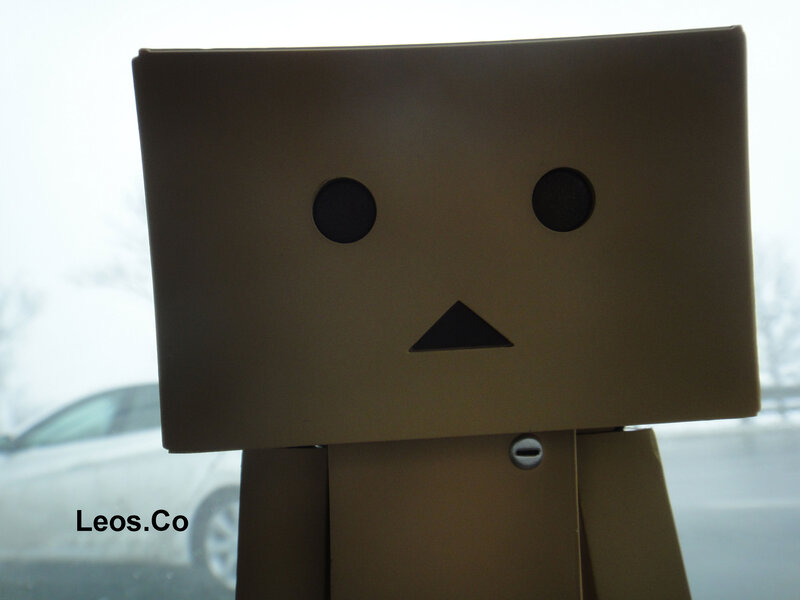Cardboard Robot Figure — Brown, Neutral, Photograph