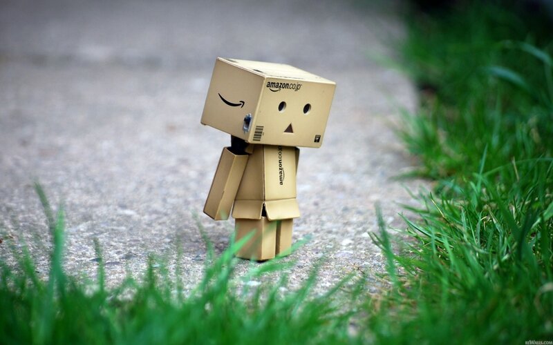 Cardboard Robot Figure — Green, Calm, Photograph