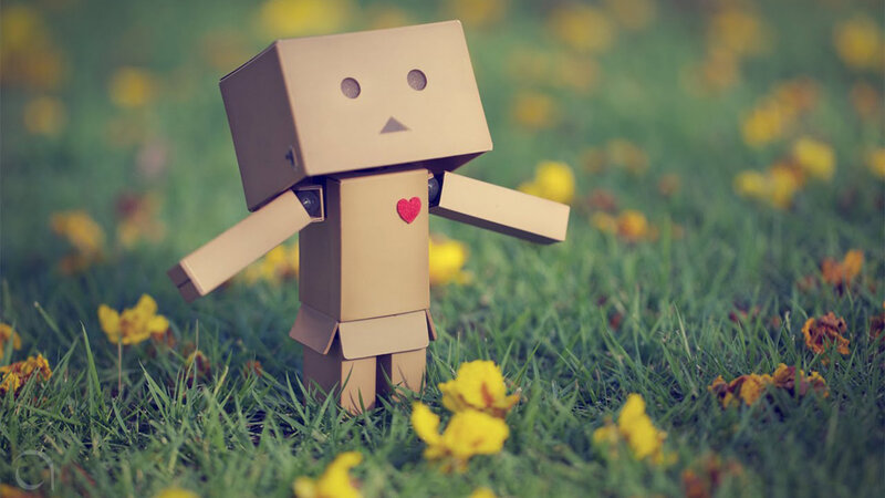 Cardboard Robot Figure — Green, Serene, Spring