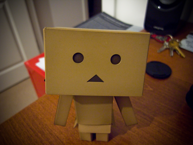 cardboard robot figure