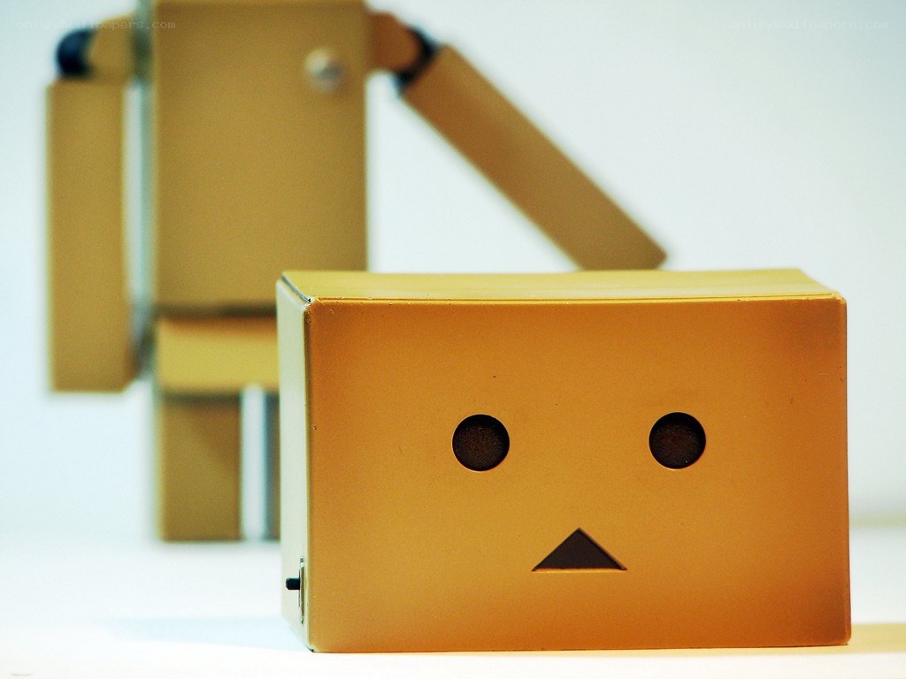 Cardboard robot figures