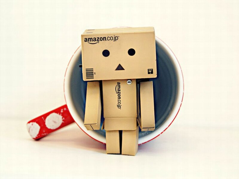 Cardboard Robot in Mug