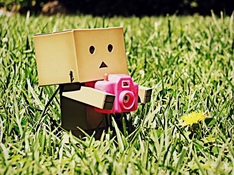 cardboard robot with camera