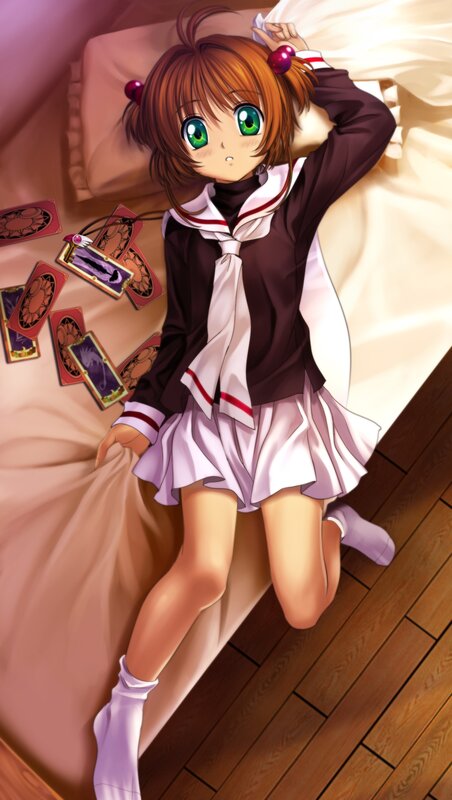 Cardcaptor Sakura on bed