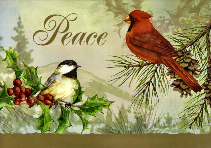 Cardinal and Chickadee