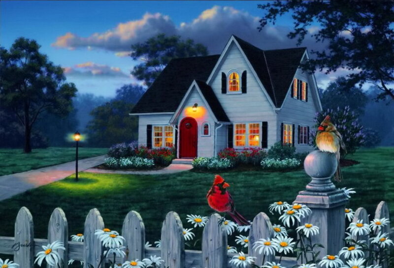 Cardinal Birds by House