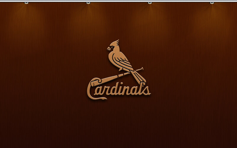 Cardinals Logo on Wood