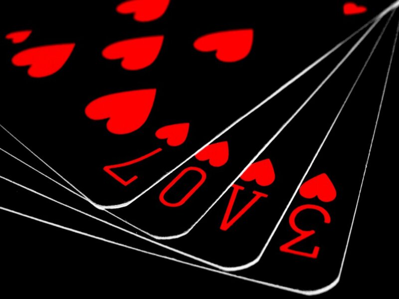 Cards Spelling Love — Black