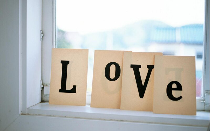 Cards Spelling Love