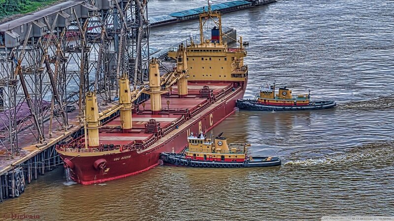 Cargo Ship at Dock
