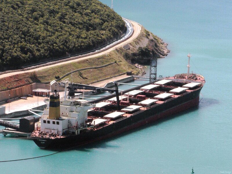 Cargo ship at port