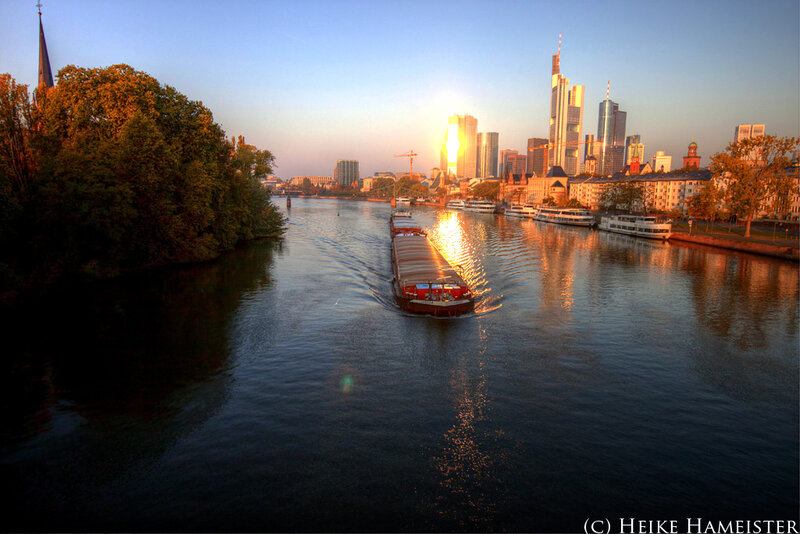 Cargo Ship on River