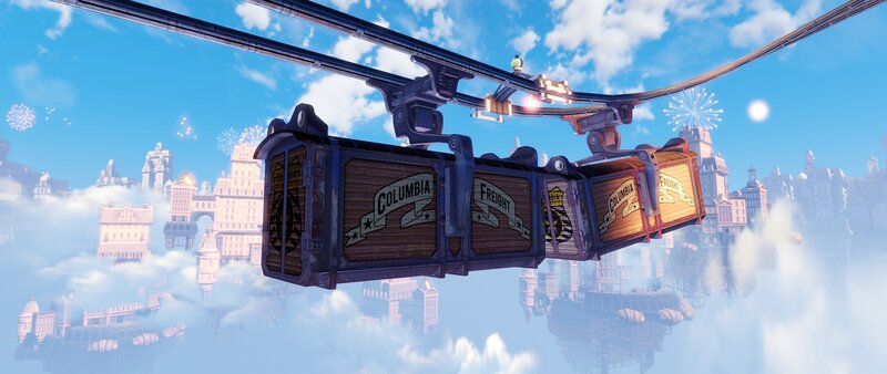 Cargo Train in Sky