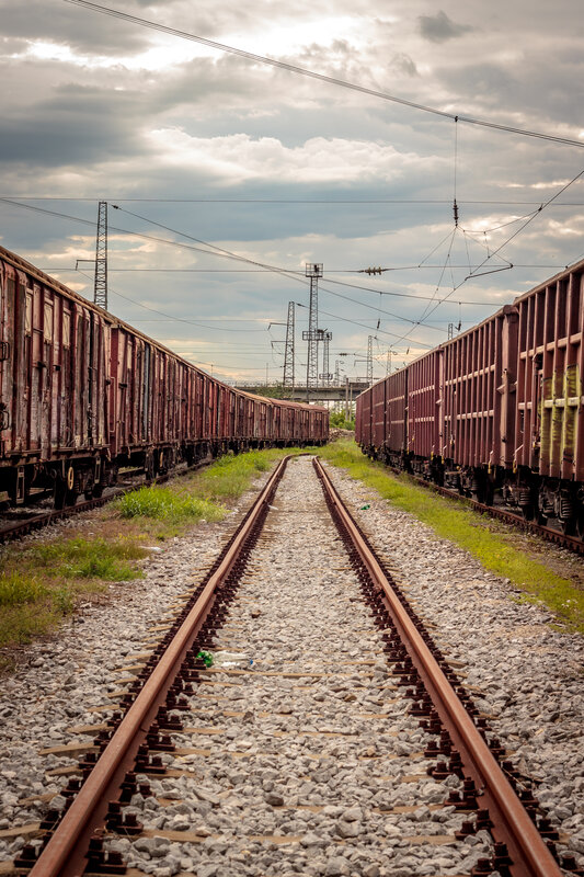 Cargo Trains on Tracks