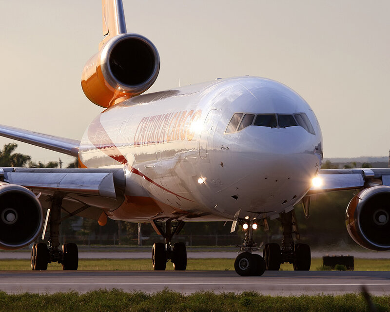 Cargolux cargo plane on runway