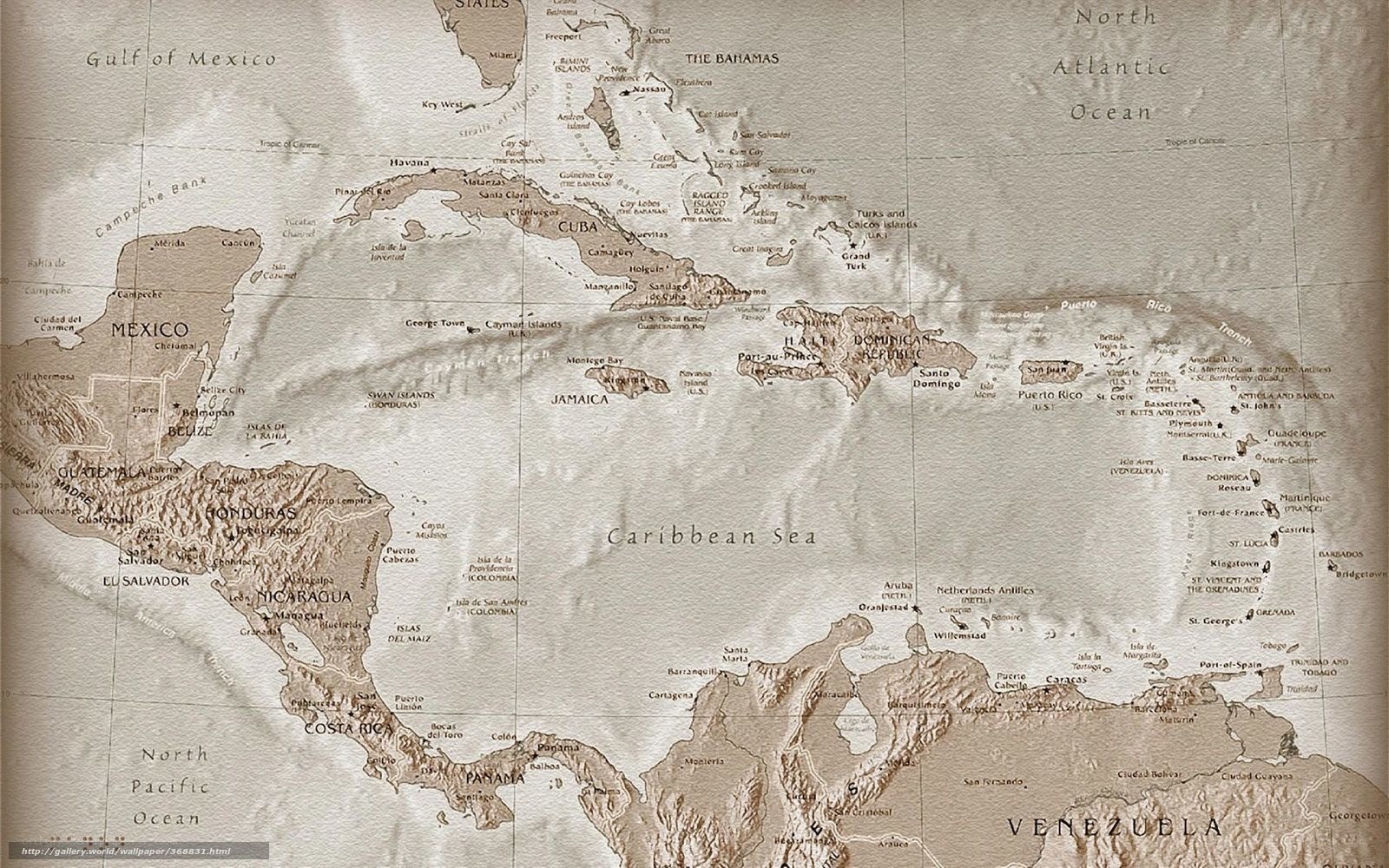 Caribbean and Central America map