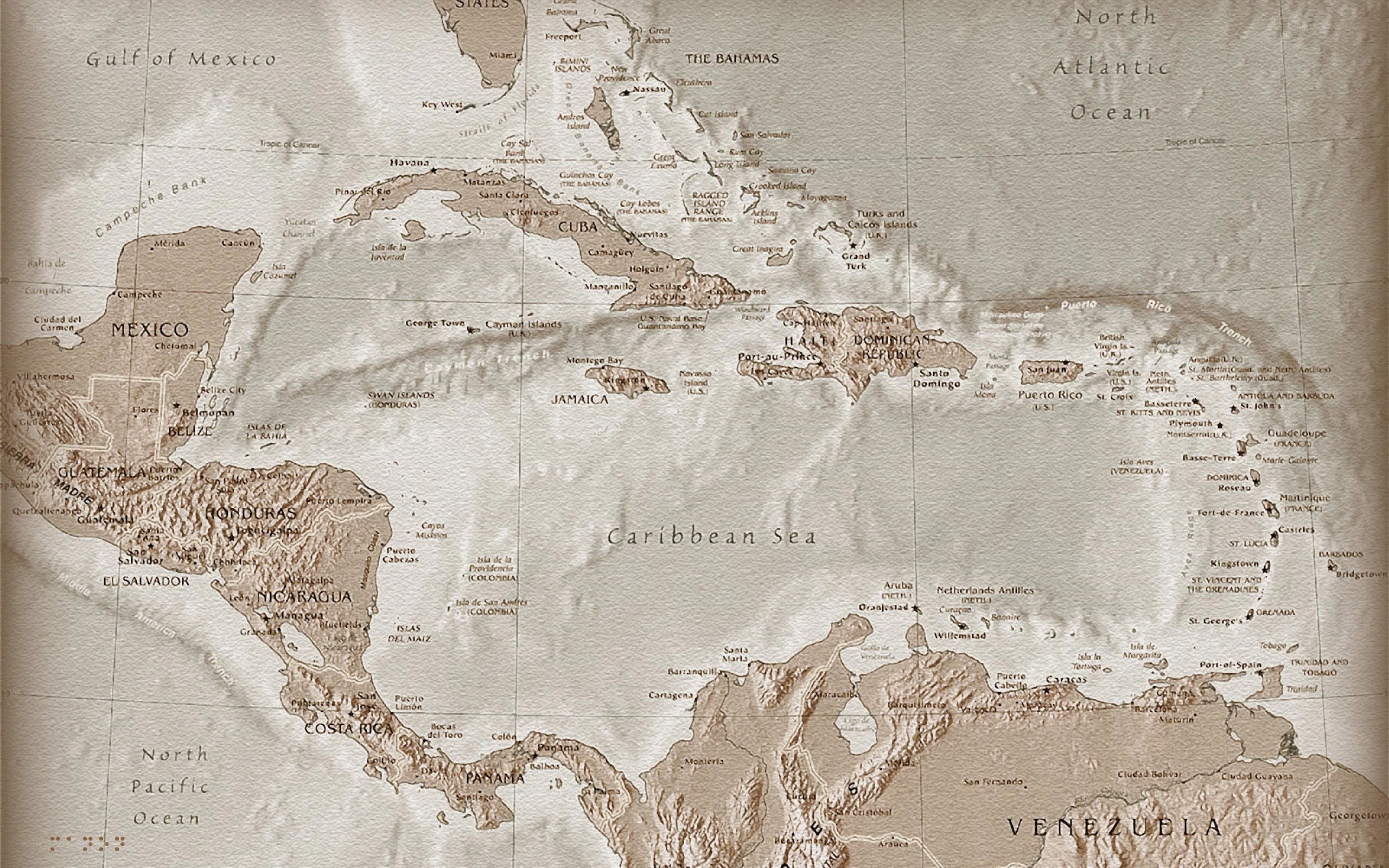 Caribbean region map