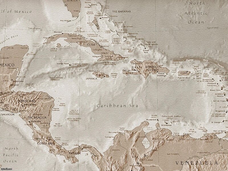 Caribbean region map