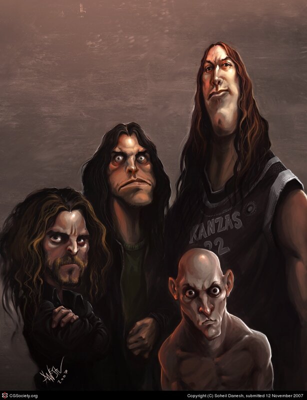 Caricature of a band