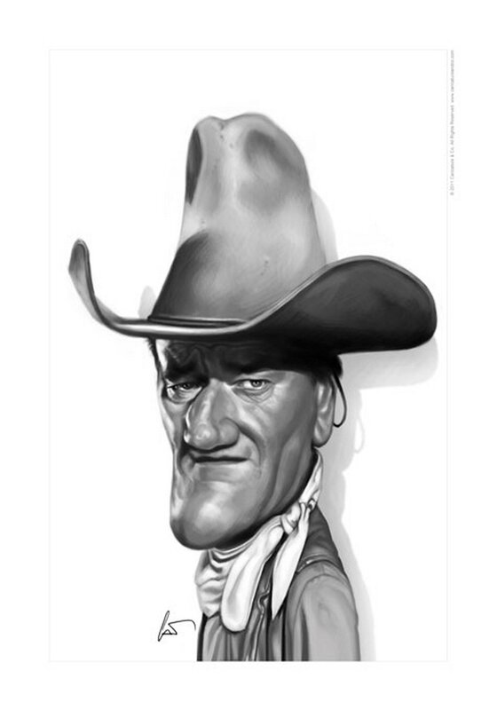caricature of a cowboy