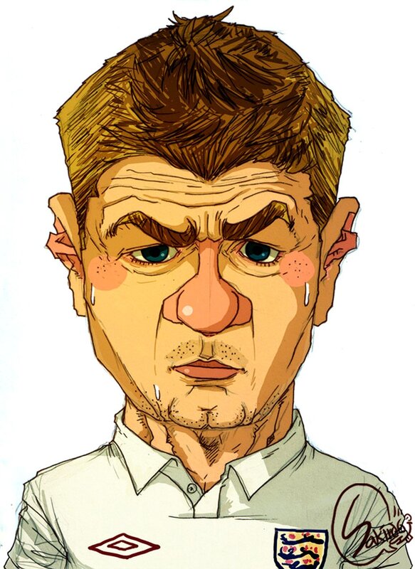 caricature of a football player