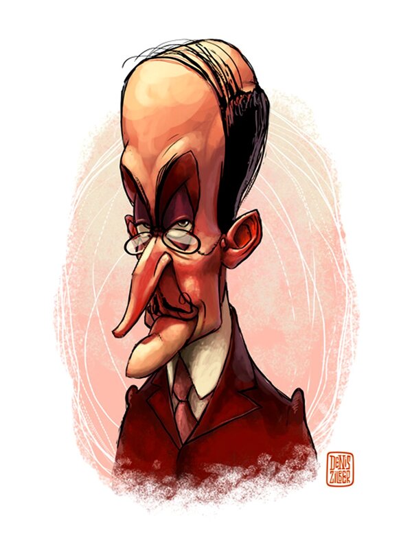 caricature of a man