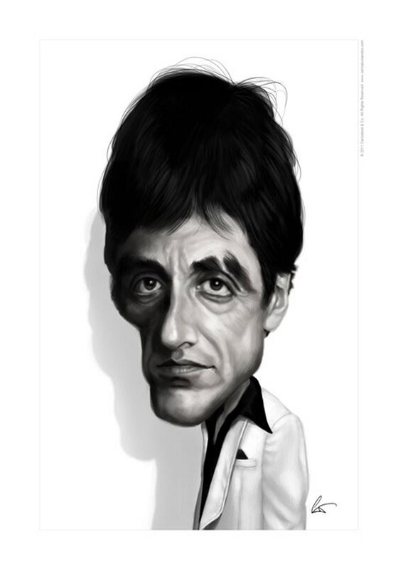 caricature of a man