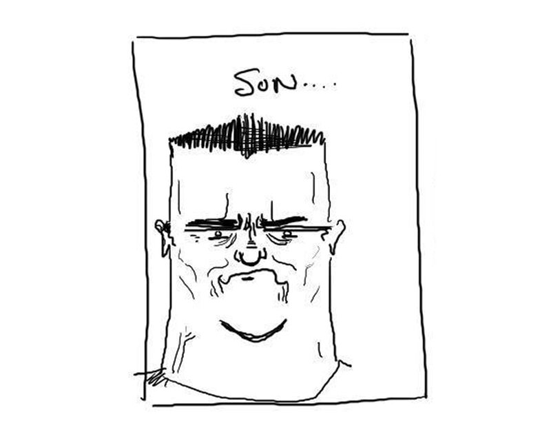 caricature of a man