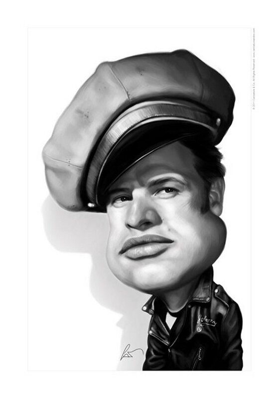 caricature of a man in a cap