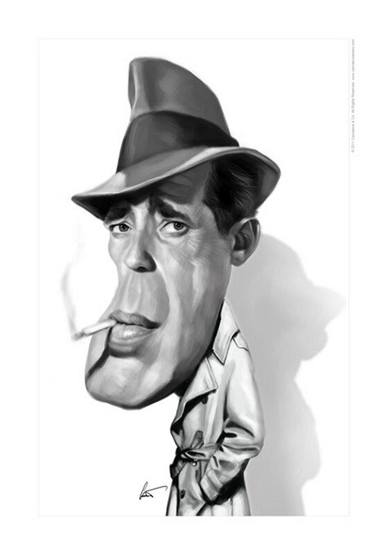 caricature of a man in hat