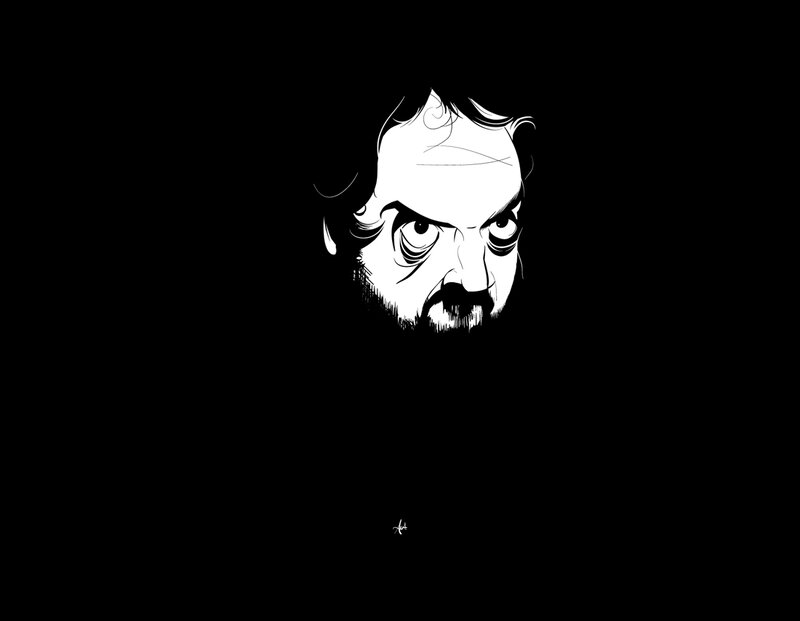 caricature of a man's face