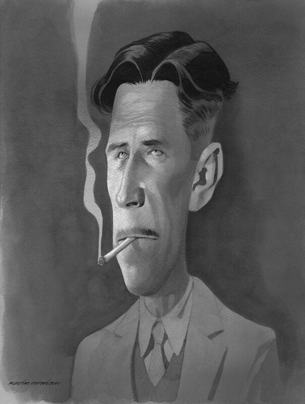 Caricature of a man with a cigarette