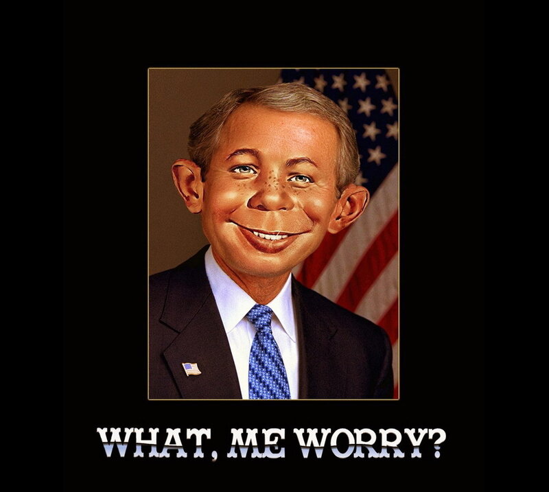 Caricature of a man with text