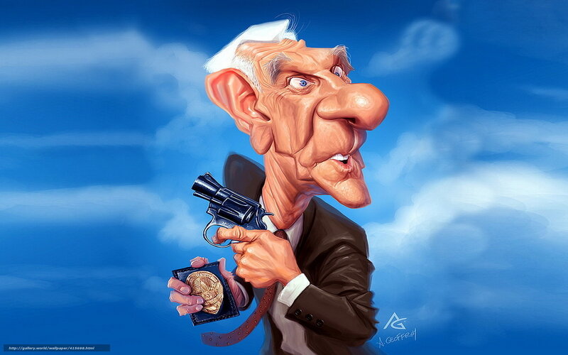 Caricature of a police officer