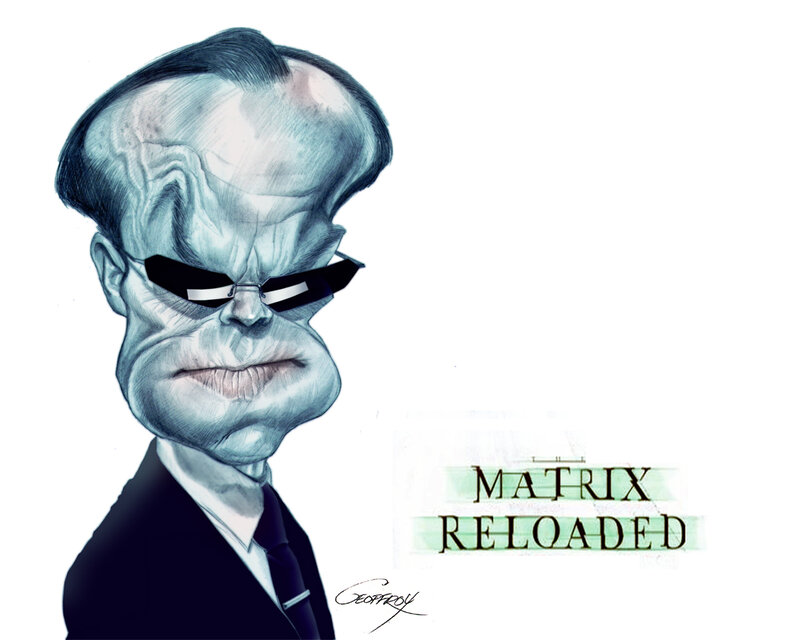 caricature of agent smith
