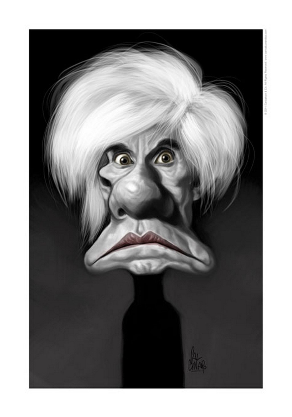 caricature of albert einstein