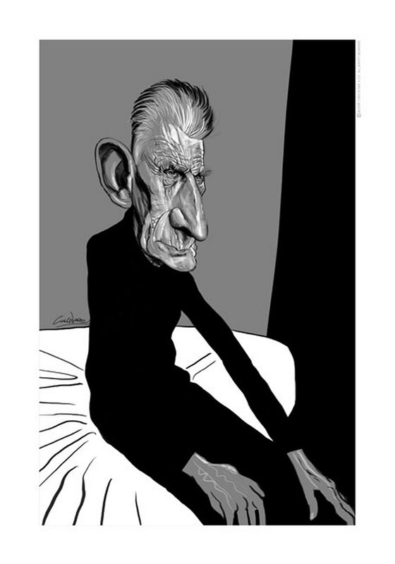 Caricature of an elderly man