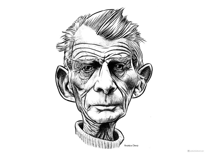caricature of an elderly man