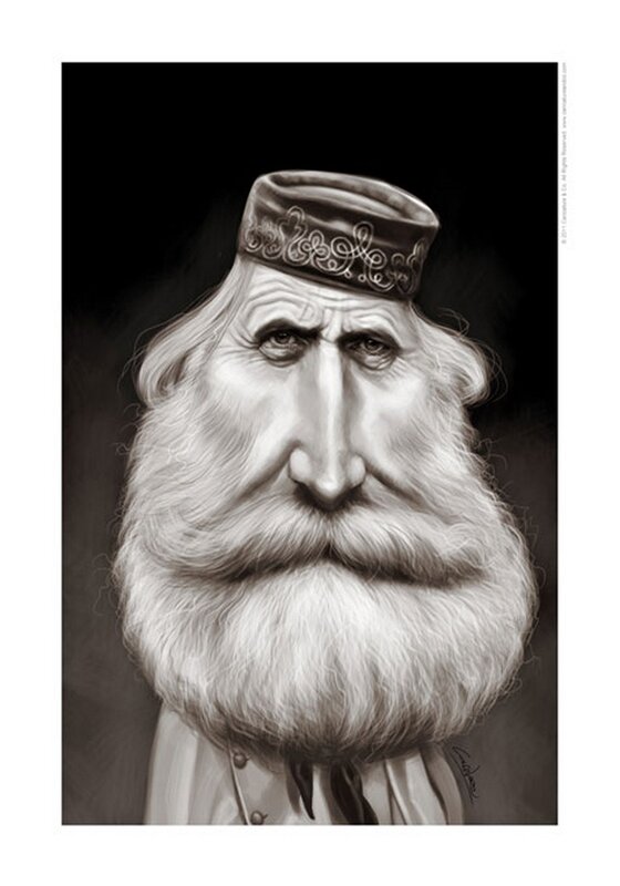 caricature of an old man