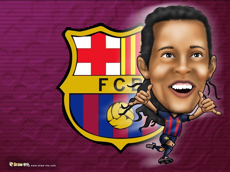 Caricature of FC Barcelona player