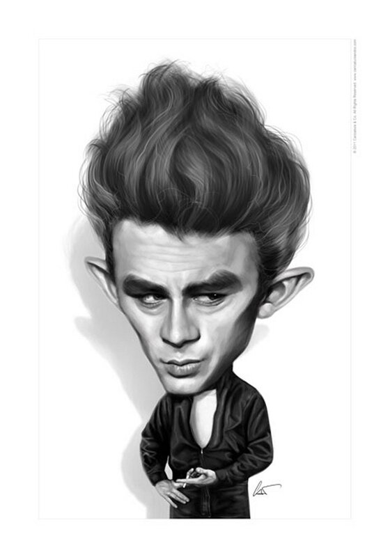 caricature of james dean