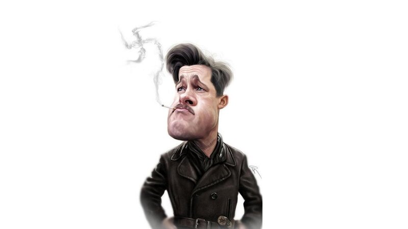 Caricature of Man Smoking