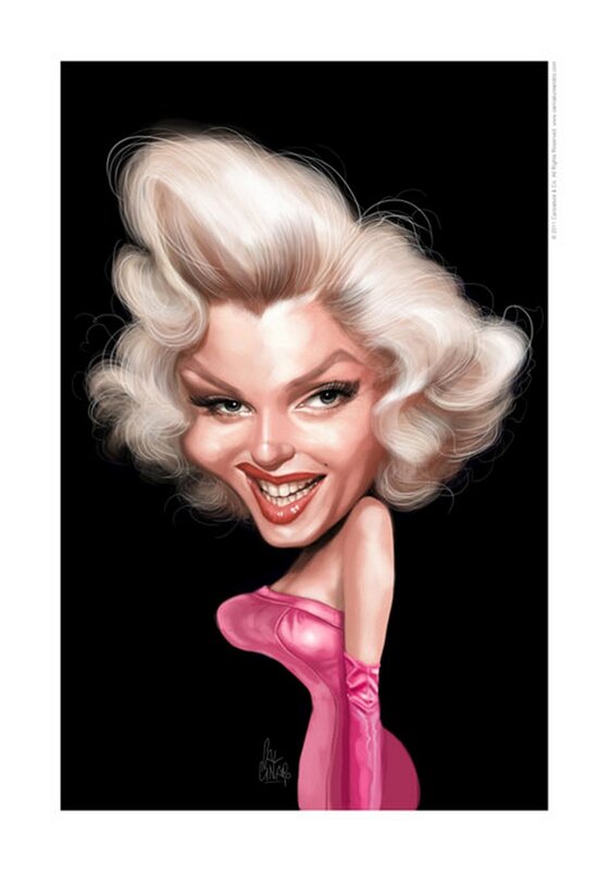 Caricature of Marilyn Monroe