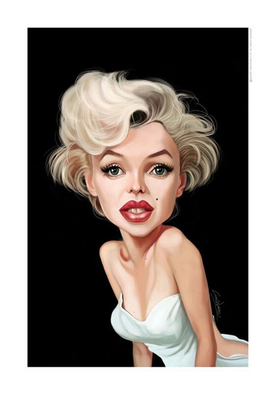 Caricature of Marilyn Monroe