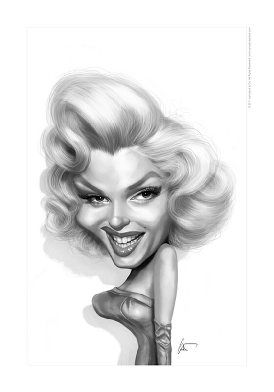 Caricature of Marilyn Monroe