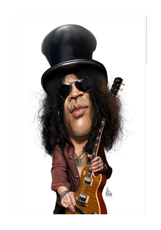 Caricature of Musician — Black, Playful, Illustration